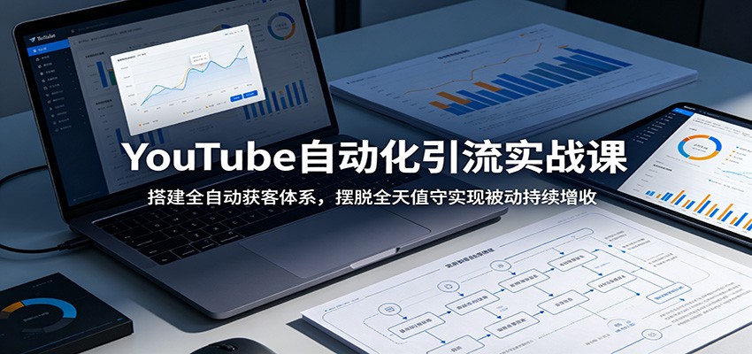 YouTube自动化引流实战课：搭建全自动获客体系，摆脱全天值守实现被动持续增收-明楼资源站