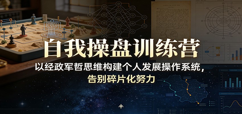 自我操盘训练营：以经政军哲思维构建个人发展操作系统，告别碎片化努力-明楼资源站