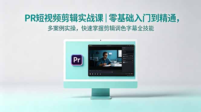 PR短视频剪辑实战课｜零基础入门到精通，多案例实操，快速掌握剪辑调色字幕全技能-明楼资源站