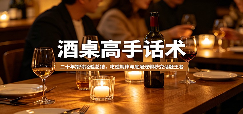 酒桌高手话术：二十年接待经验总结，吃透规律与底层逻辑秒变话题王者-明楼资源站