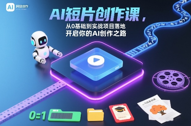 AI短片创作课，从0基础到实战项目落地，开启你的AI创作之路(更新0411)-明楼资源站