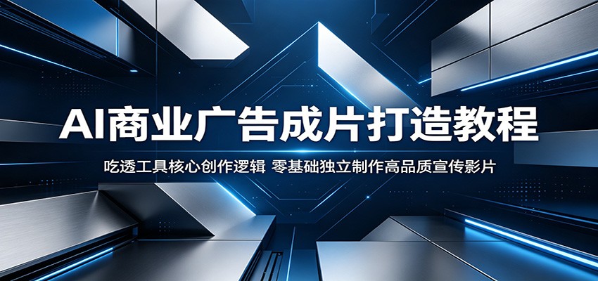 AI商业广告成片打造教程：吃透工具核心创作逻辑，零基础独立制作高品质宣传影片-明楼资源站