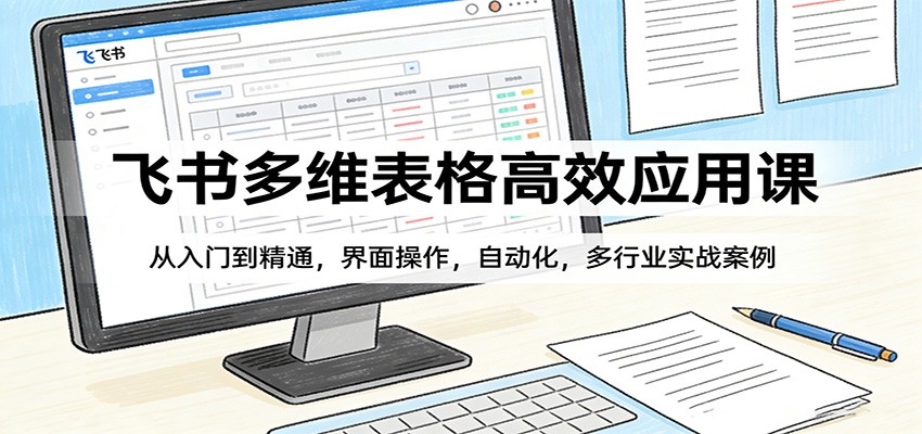 飞书多维表格高效应用课：从入门到精通，界面操作，自动化，多行业实战案例-明楼资源站