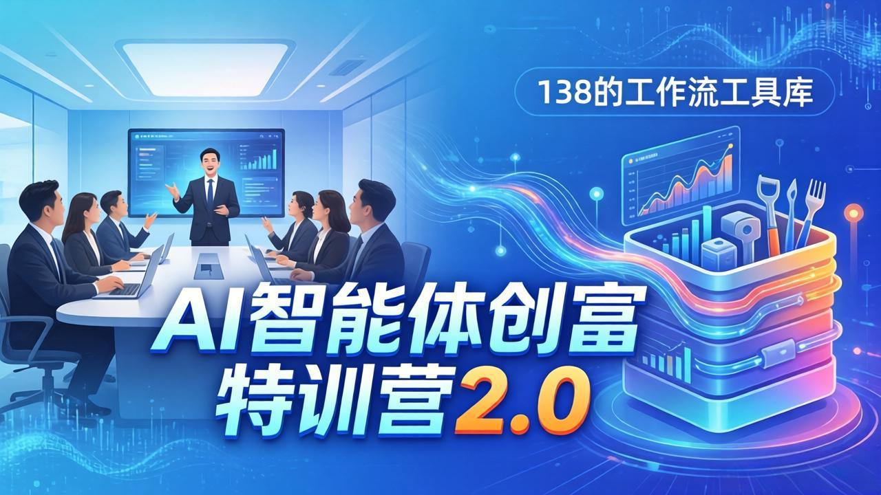 AI智能体创富训练营2.0：3天闭门直播+视频课+工具库，从0到1搭建智能体附138个工作流-明楼资源站