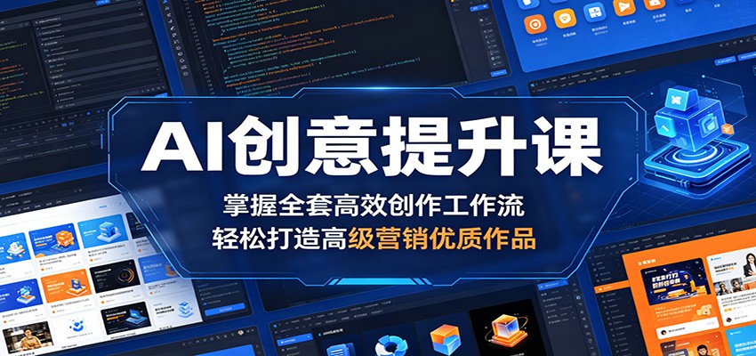 AI创意提升课：掌握全套高效创作工作流，轻松打造高级营销优质作品-明楼资源站
