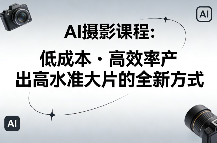 AI摄影课程，低成本高效率产出高水准大片的全新方式-明楼资源站