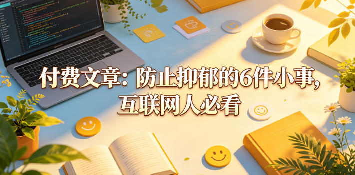 付费文章：防止抑郁的6件小事，互联网人必看！-明楼资源站