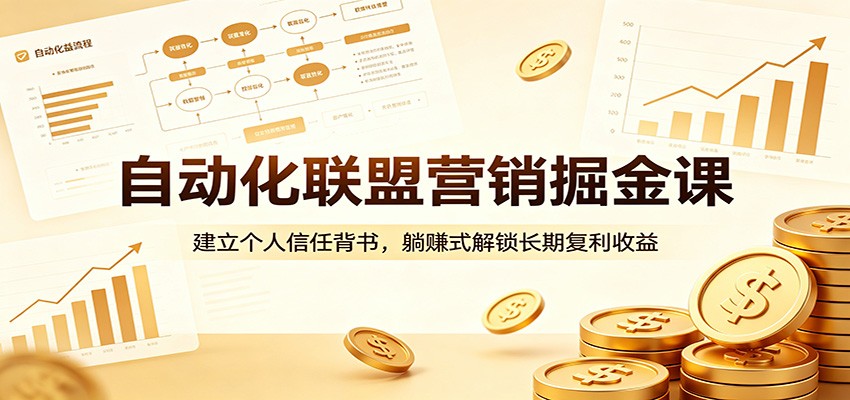 自动化联盟营销掘金课：建立个人信任背书，躺赚式解锁长期复利收益-明楼资源站