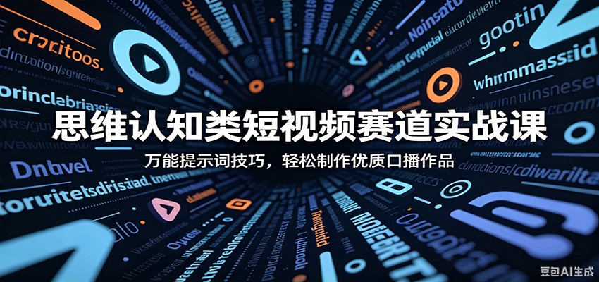 思维认知类短视频赛道实战课：万能提示词技巧，轻松制作优质口播作品-明楼资源站