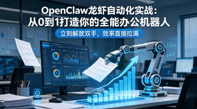OpenClaw龙虾自动化实战：从0到1打造你的全能办公机器人，立刻解放双手，效率直接拉满-明楼资源站