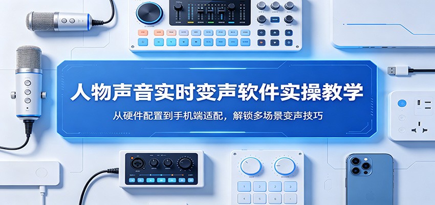 人物声音实时变声软件实操教学：从硬件配置到手机端适配，解锁多场景变声技巧-明楼资源站