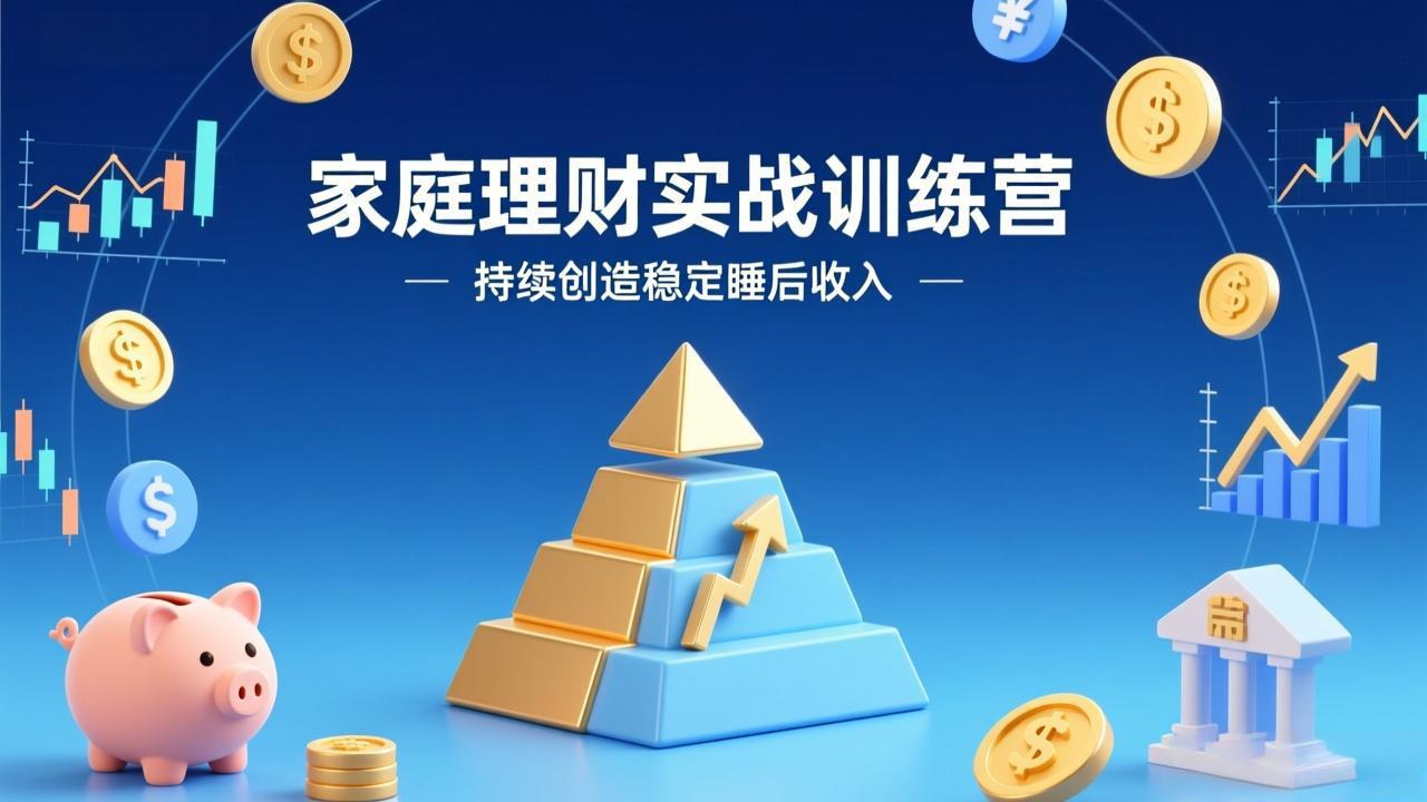 家庭理财实战训练营：从0到1建体系，三阶进阶层层递进，助你持续创造稳定睡后收入-明楼资源站