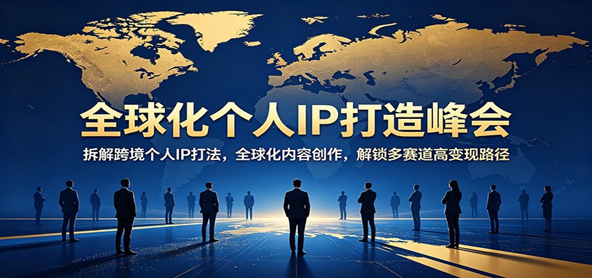 全球化个人IP打造峰会：拆解跨境个人IP打法，全球化内容创作，解锁多赛道高变现路径-明楼资源站
