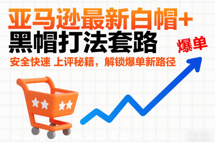 亚马逊最新白帽+黑帽打法套路，安全快速上评秘籍，解锁爆单新路径-明楼资源站