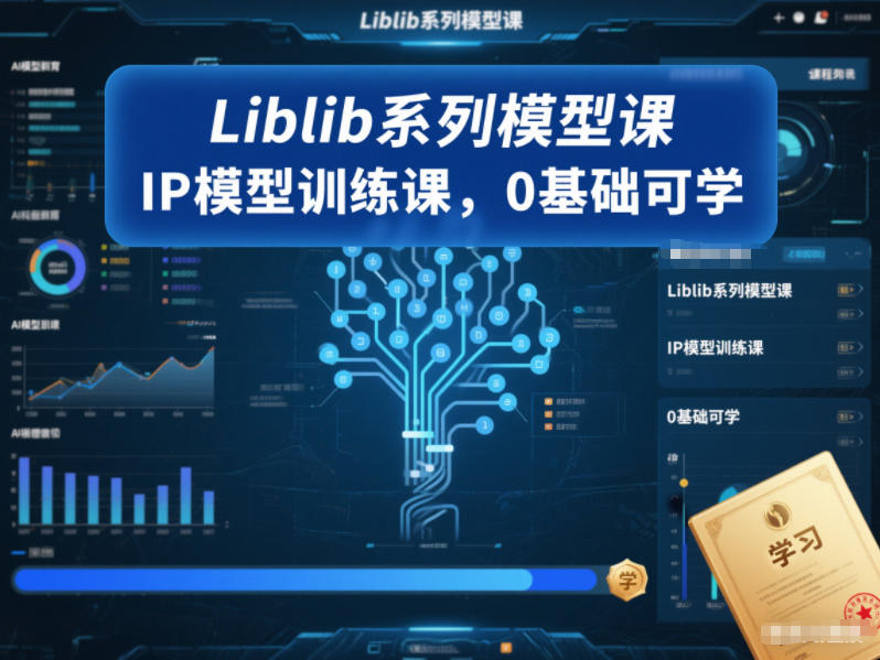 Liblib系列模型课，IP模型训练课，0基础可学-明楼资源站