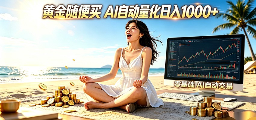 黄金随便买？AI自动外汇量化交易 在家当皇帝 日入1000+-明楼资源站