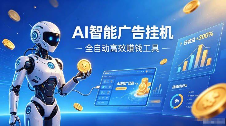 AI智能广告挂G，在家自动賺收益，全程无需人工操作、不用直播、不用拉人【揭秘】-明楼资源站