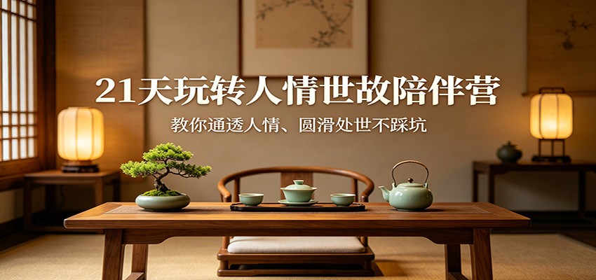 21天玩转人情世故陪伴营：教你通透人情、圆滑处世不踩坑-明楼资源站
