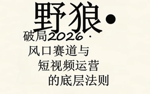 野狼团队·多平台实操运营课，覆盖AI口播、服装、好物、漫剪等热门玩法(更新4月)-明楼资源站