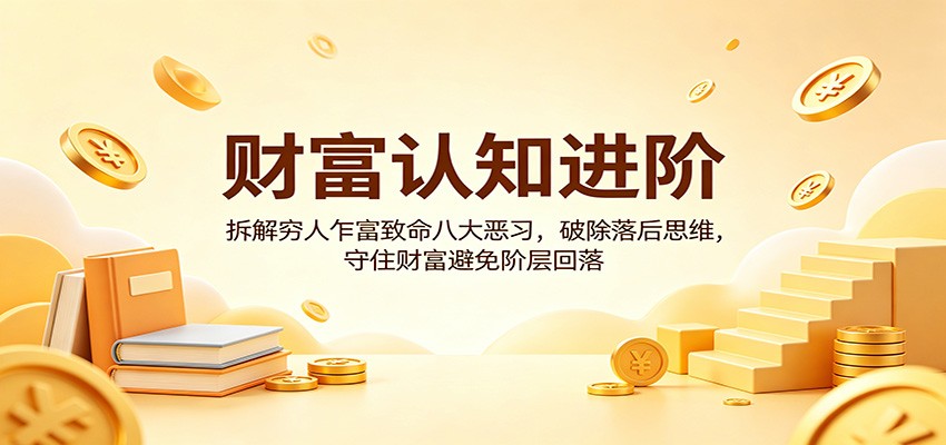 财富认知进阶：拆解穷人乍富致命八大恶习，破除落后思维，守住财富避免阶层回落-明楼资源站
