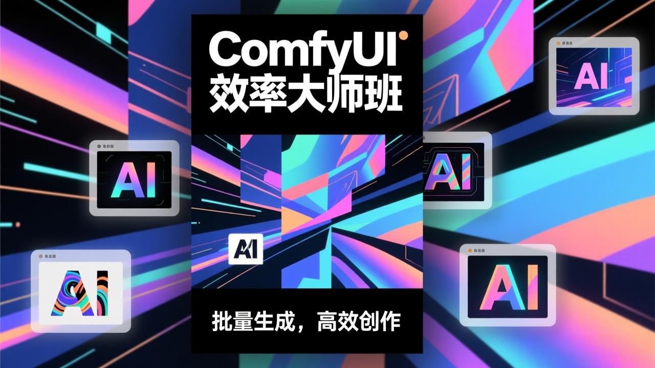 ComfyUI效率大师班：工作流搭建，批量生成，将个人AI出图效率提升5-10倍，月接单收入1-3万-明楼资源站