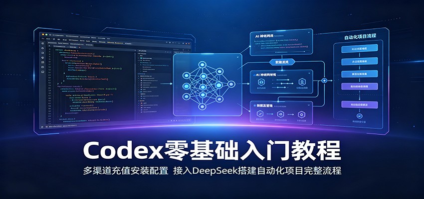 Codex零基础入门教程：多渠道充值安装配置，接入DeepSeek搭建自动化项目完整流程-明楼资源站