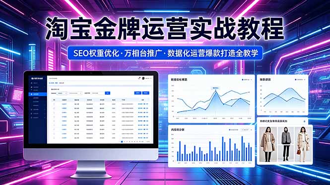 2026 淘宝金牌运营实战教程，SEO权重优化万相台推广，数据化运营爆款打造全教学-明楼资源站