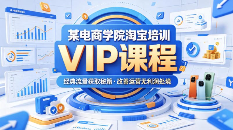 某电商学院淘宝培训VIP课程，各种经典有用的流量获取秘籍，改善运营产品没利润的处境(2026年5月)-明楼资源站
