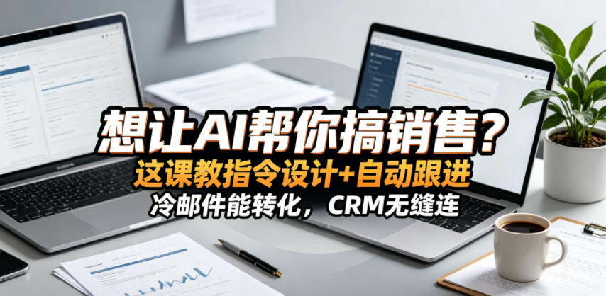 想让AI帮你搞销售？这课教指令设计+自动跟进，冷邮件能转化，CRM无缝连！【原创双语字幕】-明楼资源站