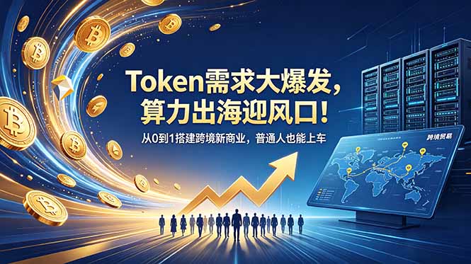 Token需求大爆发，算力出海迎风口！从0到1搭建跨境新商业，普通人也能上车-明楼资源站