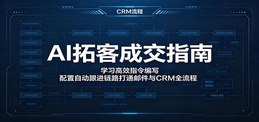 AI拓客成交指南：学习高效指令编写，配置自动跟进链路打通邮件与CRM全流程-明楼资源站
