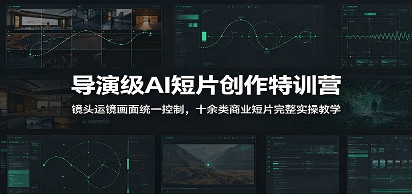导演级AI短片创作特训营：镜头运镜画面统一控制，十余类商业短片完整实操教学(更新)-明楼资源站