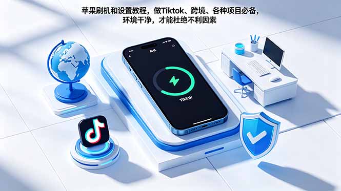 苹果刷机和设置教程，做Tiktok、跨境、各种项目必备，环境干净，才能杜绝不利因素-明楼资源站