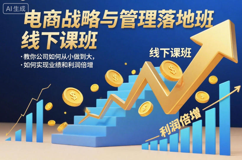 电商战略与管理落地班线下课，教你公司如何从小做到大，如何实现业绩和利润倍增【录音】-明楼资源站