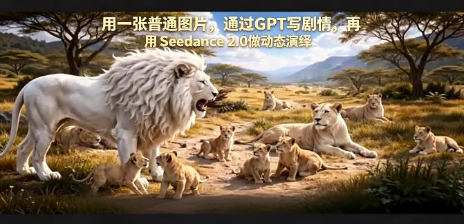 用一张普通图片，通过GPT写剧情，再用Seedance 2.0做动态演绎，居然能生成迪士尼风格搞笑动画-明楼资源站