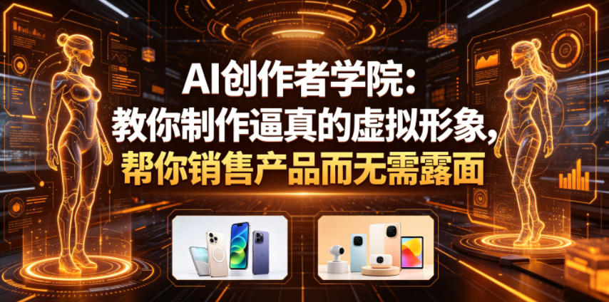 AI创作者学院：教你制作逼真的虚拟形象，帮你销售产品而无需露面【原创双语字幕】-明楼资源站