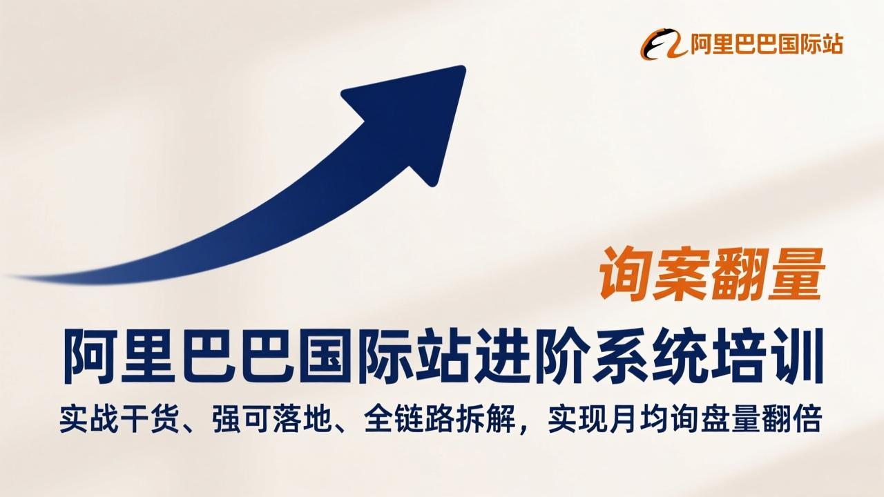 阿里巴巴国际站进阶系统培训，实战干货、强可落地、全链路拆解，实现月均询盘量翻倍-明楼资源站