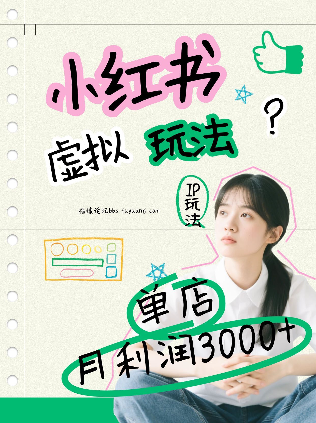 小红书虚拟玩法(铺货流和单品玩法)，单店月利润3000+，IP打法+原创商品(0违规)-明楼资源站