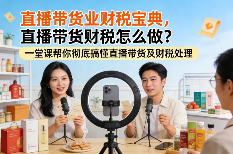 直播带货业财税宝典，直播带货财税怎么做？一堂课帮你彻底搞懂直播带货及财税处理-明楼资源站
