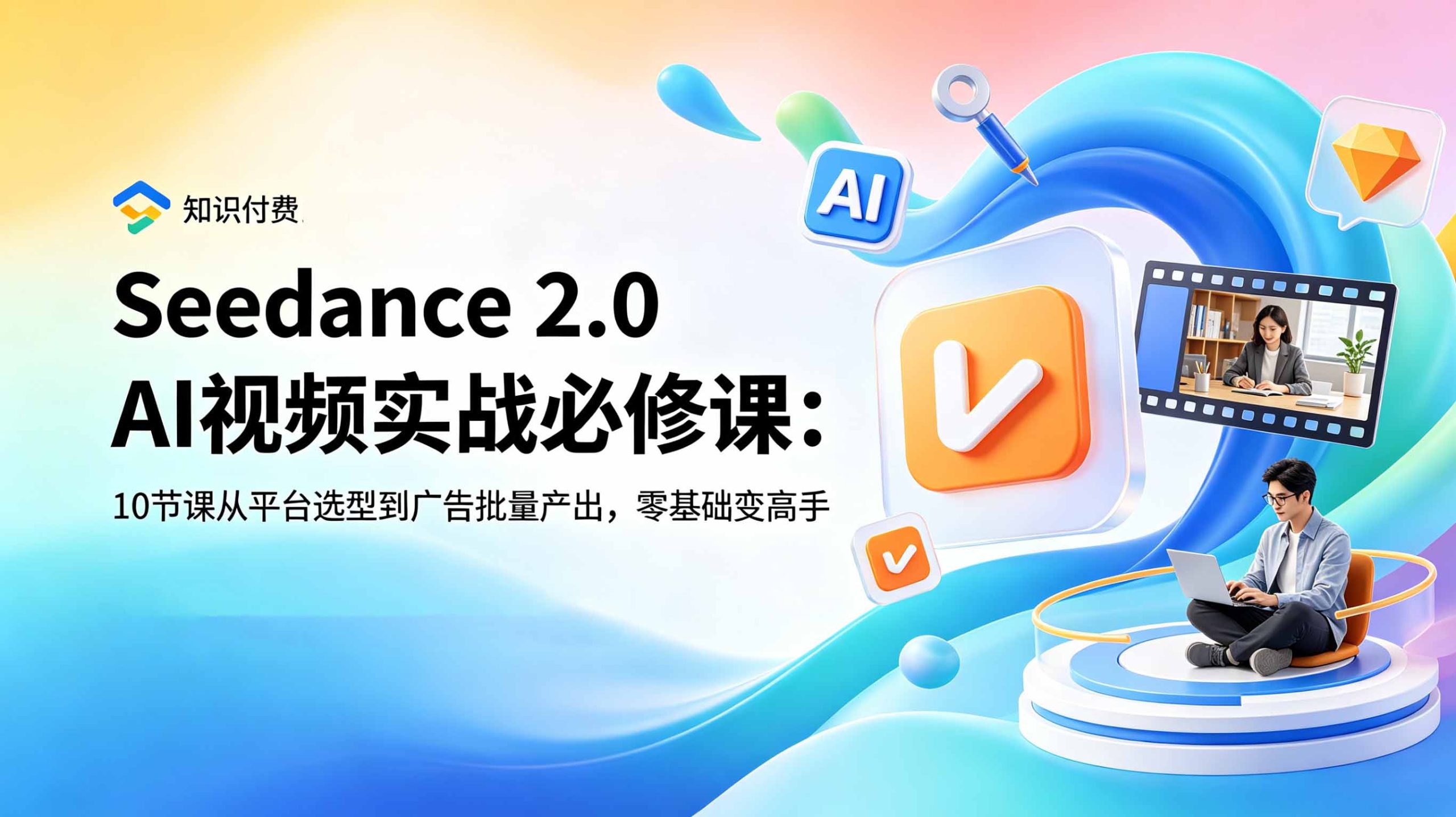 Seedance 2.0 AI视频实战必修课：10节课从平台选型到广告批量产出，零基础变高手-明楼资源站