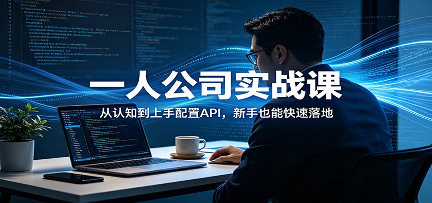 一人公司实战课：从认知到上手配置API，新手也能快速落地-明楼资源站