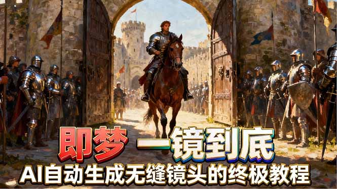 即梦AI一镜到底终极教程，智能补帧+运镜技巧，AI自动生成无缝丝滑长镜头高效出片-明楼资源站