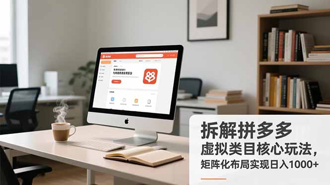 拆解拼多多虚拟类目核心玩法，矩阵化布局实现日入1000+-明楼资源站