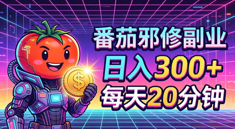番茄小说撸金，日入300+，每天20分钟！五一必看，独家项目，副业小白友好，超级简单【揭秘】-明楼资源站