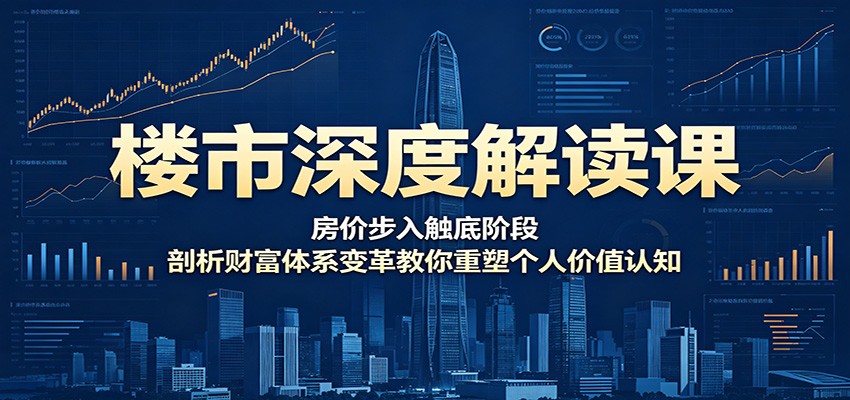 楼市深度解读课：房价步入触底阶段，剖析财富体系变革教你重塑个人价值认知-明楼资源站