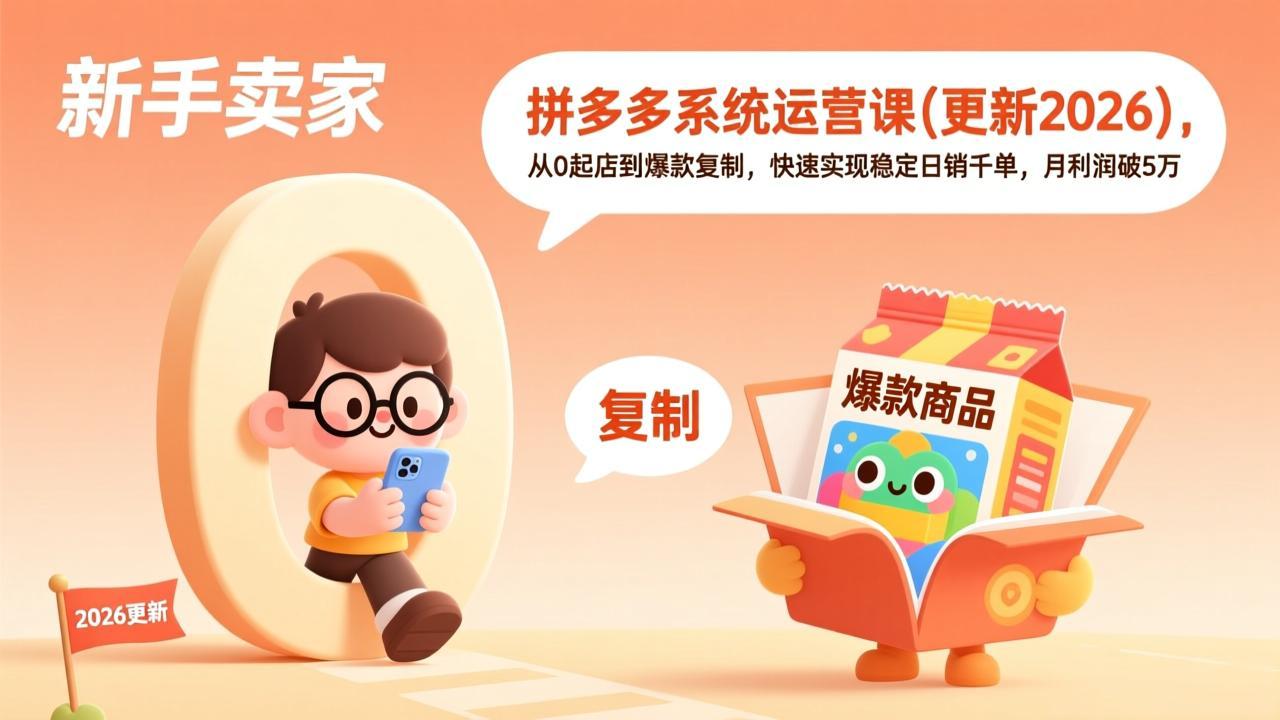 拼多多系统运营课(更新4月-明楼资源站