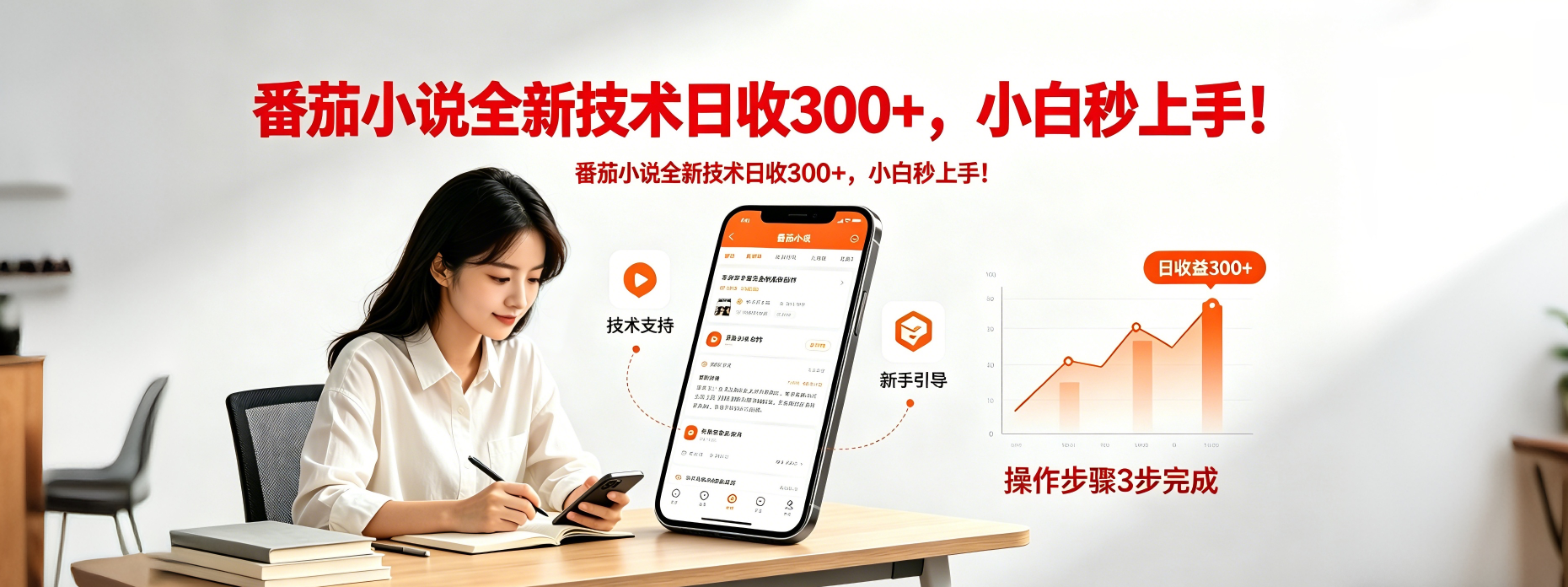番茄小说全新技术全新玩法！无脑日收300+-明楼资源站