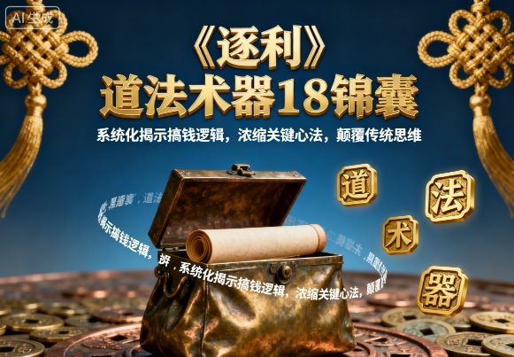 《逐利》道法术器18锦囊，系统化揭示搞钱逻辑，浓缩关键心法，颠覆传统思维(更新)-明楼资源站