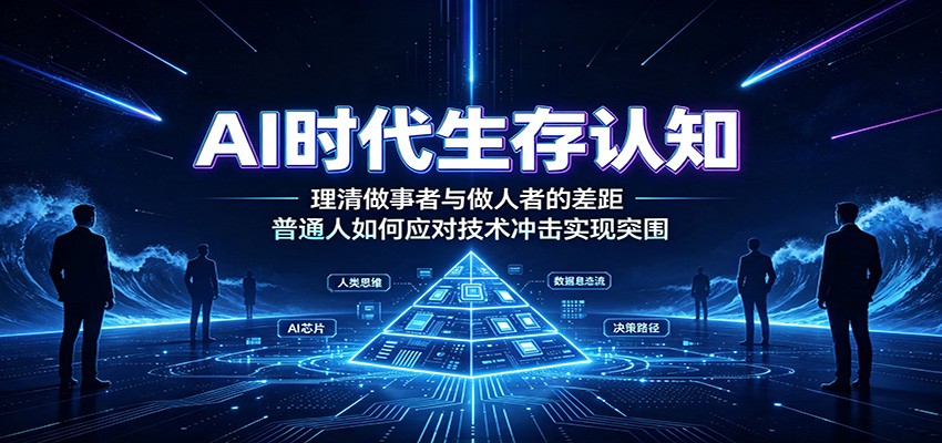 AI时代生存认知：理清做事者与做人者的差距，普通人如何应对技术冲击实现突围-明楼资源站