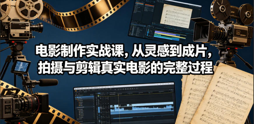 电影制作实战课，从灵感到成片，拍摄与剪辑真实电影的完整过程【原创双语字幕】-明楼资源站